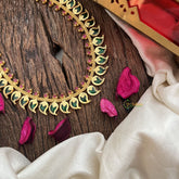 Vriksham Traditional Kerala 30 Manga Short Neckpiece-Green-G19827